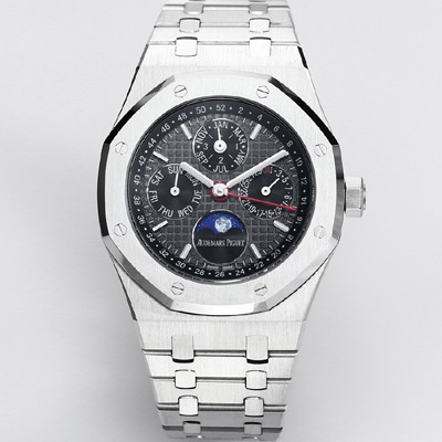 홍콩명품 [오데마피게] 남성용 로얄오크 26574 퍼페츄얼 캘린더 문페이즈 41mm 다크 그레이 다이얼 신형 5134 오토매틱 무브먼트 AUD4206  