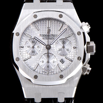 홍콩명품 [오데마피게] 남성용 로얄오크 데일리워치 강추!! 26320ST.OO.1220ST.02 크로노그래프 화이트 실버 와플 다이얼 신형 ETA 7750B-2 신형 레귤레이터 무브먼트 AUD0200  