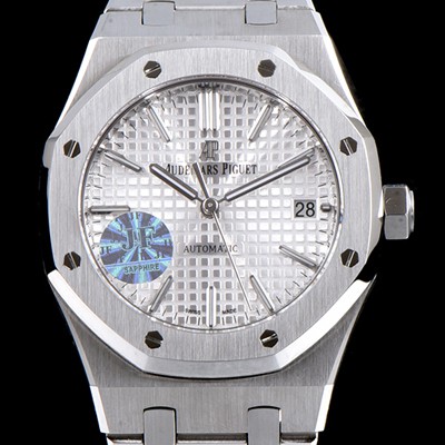 홍콩명품 [오데마피게] 남성용 하이엔드 로얄오크 15450ST.OO.1256ST.01 JF사 화이트 실버 와플 다이얼 오토매틱 무브먼트 AUD0210  