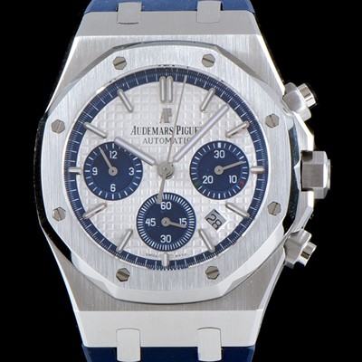 홍콩명품 [오데마피게] 남성용 로얄오크 26326ST.OO.D027CA.01 크로노그래프 화이트 와플 다이얼 신형 ETA 7750B-2 오토매틱 무브먼트 AUD0130  