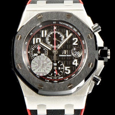 홍콩명품 [오데마피게] 남성용 NEW 최고급형!!로얄오크 오프쇼어 26470SO.OO.A002CA.01 리미티드 에디션 크로노그래프 블랙 와플 다이얼 오토매틱 무브먼트 AUD0140  