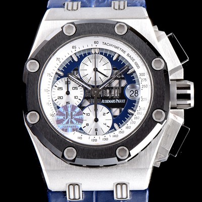 홍콩명품 [오데마피게] 남성용 로얄오크 오프쇼어 루벤 바리첼로 블랙 세라믹 베젤 크로노그래프 스켈레톤 다이얼 오토매틱 무브먼트 AUD0250  