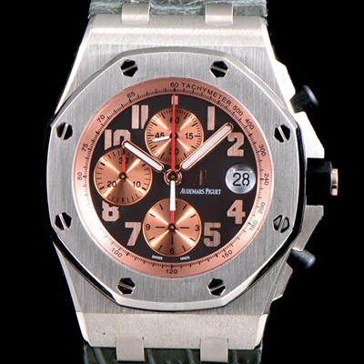 홍콩명품 [오데마피게] 남성용 로얄오크 오프쇼어 26179IR.OO.A005CR.01 샴페인 에디션!! 크로노그래프 샴페인&브라운 와플 다이얼 오토매틱 무브먼트 AUD0213  