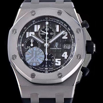 홍콩명품 [오데마피게] 남성용 로얄오크 오프쇼어 26170ST.OO.D101CR.03 블랙 테마 에디션!!크로노그래프 블랙 와플 다이얼 오토매틱 무브먼트 AUD0210  