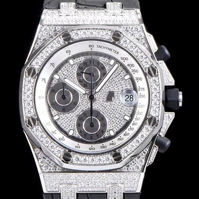 홍콩명품 [오데마피게] 남성용 로얄오크 오프쇼어 26067BC.ZZ.D002CR.01 크로노그래프 럭셔리다이아 풀페이버 다이아몬드 다이얼 오토매틱 무브먼트 AUD0401  