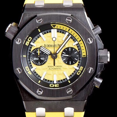 홍콩명품 [오데마피게] 남성용 로얄오크 오프쇼어 26703ST.OO.A051CA.01 1:1 베스트 에디션 크로노그래프 옐루 러버 스트랩 오토매틱 무브먼트 AUD0221  