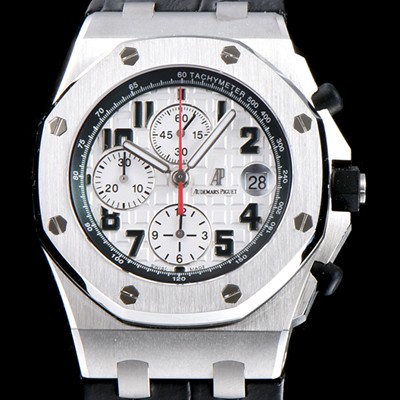 홍콩명품 [오데마피게] 남성용 로얄오크 오프쇼어 26170ST.OO.D305CR.01 블랙 테마 에디션!!크로노그래프 화이트 와플 다이얼 오토매틱 무브먼트 AUD0250  