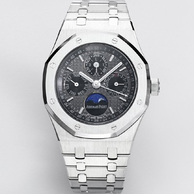 홍콩명품 [오데마피게] 남성용 로얄오크 26574 퍼페츄얼 캘린더 문페이즈 41mm 다크 그레이 다이얼 신형 5134 오토매틱 무브먼트 AUD4202  