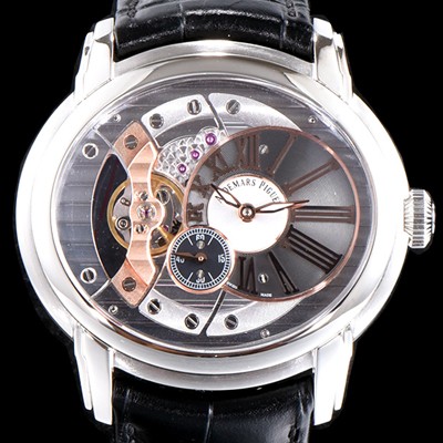 홍콩명품 [오데마피게] 남성용 밀레어리 최신형 업그레이드 모델 15350ST.OO.D002CR.01 칼리버 4101 실버 스켈레톤 다이얼 오토매틱 무브먼트 AUD0105  