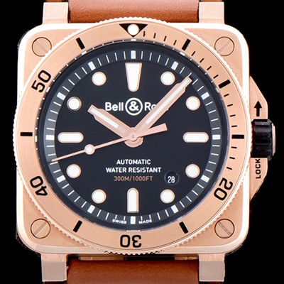 홍콩명품 [벨엔로즈] 남성용 2018년 신형다이버워치 UP!! 인스트루먼트 BR0392-D-BL-BR/SCA 고급스러운18K 로즈골드 블랙 다이얼 오토매틱 무브먼트 BEL4250  