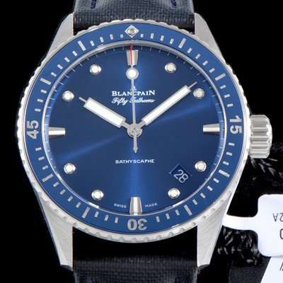 홍콩명품 [블랑팡] 남성용 피프티 패덤스 5100-1140-O52A 바티스카프 칼리버1315 다이버 워치 블루 다이얼 오토매틱 무브먼트 BLA4230  