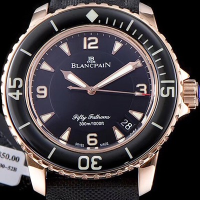 홍콩명품 [블랑팡] 남성용 피프티 패던스 베스트 에디션 로즈골드 블랙 다이얼 BLA4210  