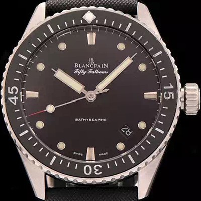 홍콩명품 [블랑팡] 남성용 5000-0130-B52 A 피프티패덤즈 다이버 블랙다이얼 BLA42020  