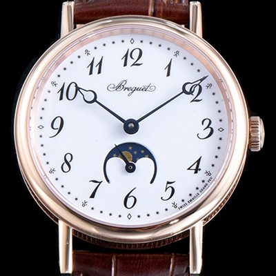 홍콩명품 [브레게] 남성용 클래식 문페이즈No: 9087BR/29/964 18k 로즈골드 화이트다이얼 BRG4205  