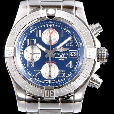 홍콩명품 [브라이틀링] 남성용 슈퍼 어벤져II A1338111/C870/170A 크로노그래프 블루 다이얼 브레이슬릿 오토매틱 무브먼트 BRE0252  