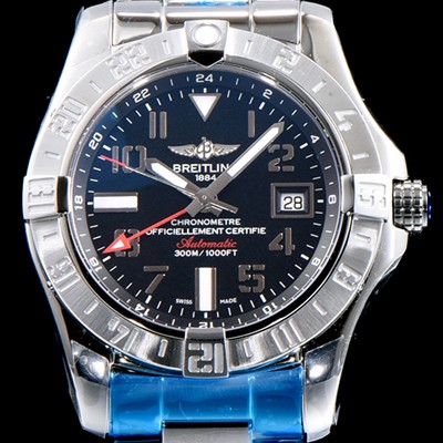 홍콩명품 [브라이틀링] 남성용 어벤져II A3239011|BC34|170A 씨 울프 크로노미터 블랙 다이얼 브레이슬릿 오토매틱 무브먼트 BRE0205  