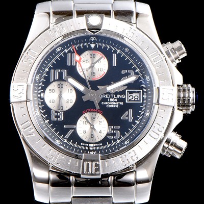 홍콩명품 [브라이틀링] 남성용 슈퍼 어벤져II A1338111|BC33|170A 크로노그래프 블랙 다이얼 브레이슬릿 오토매틱 무브먼트 BRE0250  