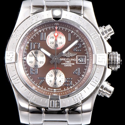 홍콩명품 [브라이틀링] 남성용 슈퍼 어벤져II A1338111|F564|170A 크로노그래프 브라운 다이얼 브레이슬릿 오토매틱 무브먼트 BRE0251  