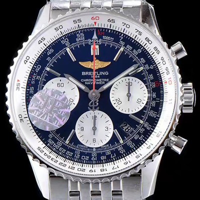 홍콩명품 [브라이틀링] 남성용 네이비타이머 크로노그래프 블루 다이얼 오토매틱 무브먼트 BRE0213  