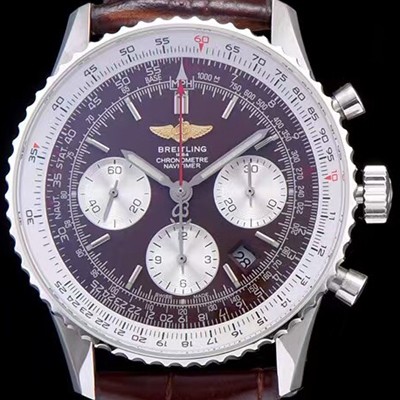 홍콩명품 [브라이틀링] 남성용 네비타이머 크로노그래프 브라운 다이얼 오토매틱 무브먼트 BRE0410  