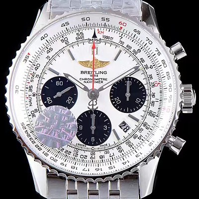 홍콩명품 [브라이틀링] 남성용 네비타이머 크로노그래프 화이트 다이얼 오토매틱 무브먼트 BRE0214  
