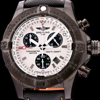 홍콩명품 [브라이틀링] 남성용 원드라이더 44mm 크로노그라프 쿼츠 화이트다이얼 BRE0441  