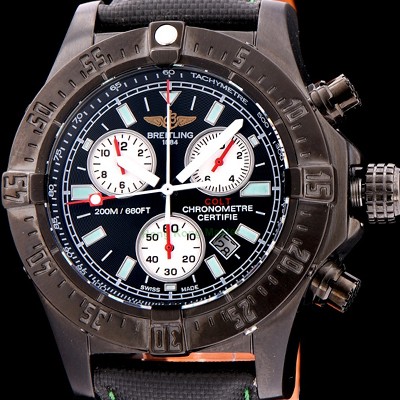 홍콩명품 [브라이틀링] 남성용 원드라이더 44mm 크로노그라프 쿼츠 블랙다이얼 BRE0442  