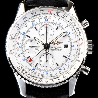 홍콩명품 [브라이틀링] 남성용 업그레이드형!!네비타이머 월드 A2432212|G571|756P|A20BA.1 지엠티 크로노그래프 화이트 다이얼 오토매틱 무브먼트 BRE0211  