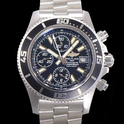 홍콩명품 [브라이틀링] 남성용 에어로마린 슈퍼오션 어비스 크로노그래프 오토매틱 Eta7750-2 타입 44mm 메탈시계 블랙다이얼 bre4984  