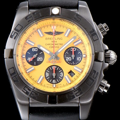 홍콩명품 [브라이틀링] 남성용 최신상품!인기모델 크로노맷 MB0111C3|I531|262S|M20DSA.2 블랙라인 신제품 크로노그래프 옐로우 다이얼 오토매틱 무브먼트 BRE0250  
