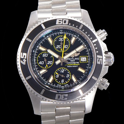 홍콩명품 [브라이틀링] 남성용 에어로마린 슈퍼오션 어비스 크로노그래프 오토매틱 Eta7750-2 타입 44mm 메탈시계 블랙다이얼 bre4985  