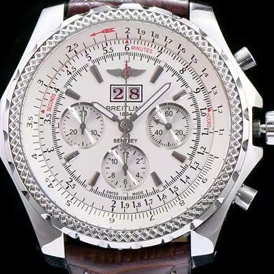 홍콩명품 [브라이틀링] 남성용 밴틀리 6.75 빅데이트 화이트 다이얼 브라운다이얼 BRE4205  