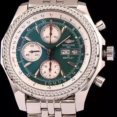 홍콩명품 [브라이틀링] 남성용 벤틀리 지티2 크로노 그래프 그린 다이얼 BRE0410  