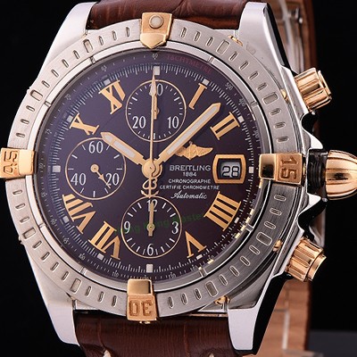 홍콩명품 [브라이틀링] 남성용 크로노매트 크로노그래프 브라운 다이얼 오토매틱 무브먼트 BRE0243  
