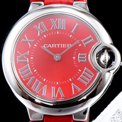 홍콩명품 [까르띠에] 남성용 신형 UP!! 레이디 워치 발롱블루 드 까르띠에 W6920084 레드 썬더스트 다이얼 스위스 정품 쿼츠 무브먼트 CAR0001  