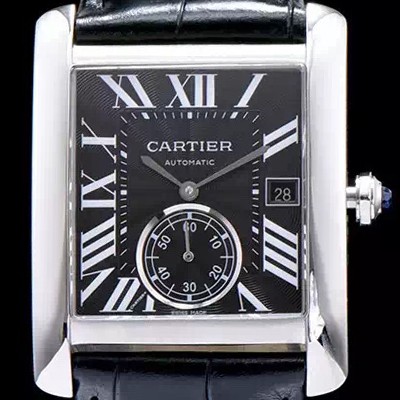 홍콩명품 [까르띠에] 남성용 탱크 블랙 다이얼 오토매틱 무브먼트 CAR0013  