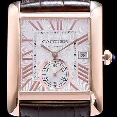 홍콩명품 [까르띠에] 남성용 탱크 화이트 다이얼 오토매틱 무브먼트 CAR0011  