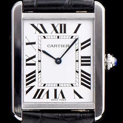 홍콩명품 [까르띠에] 남성용 탱크 로마 인덱스 화이트 다이얼 커플용 쿼츠 무브먼트 CAR0504  