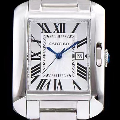 홍콩명품 [까르띠에] 남성용 탱크 화이트 다이얼 쿼츠 무브먼트 CAR0010  