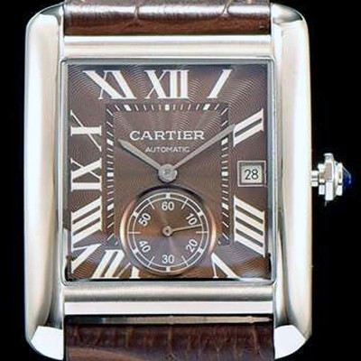 홍콩명품 [까르띠에] 남성용 탱크 브라운 다이얼 오토매틱 무브먼트 CAR0521  
