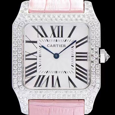 홍콩명품 [까르띠에] 남성용 산토스 시리즈 화이트 다이얼 쿼츠 무브먼트 CAR0001  