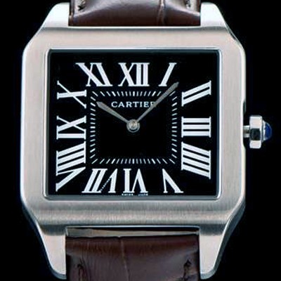 홍콩명품 [까르띠에] 남여공용 산토스 시리즈 9015 무브먼트 블랙 다이얼 CAR0021  