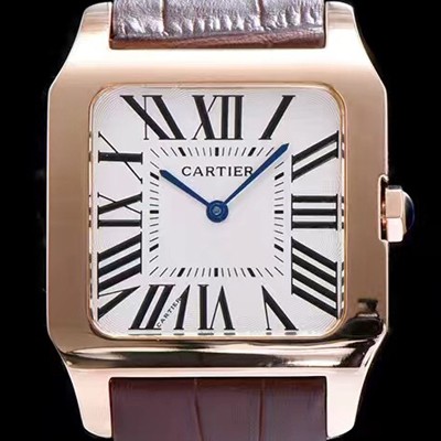 홍콩명품 [까르띠에] 남성용 산토스 시리즈 화이트 다이얼 쿼츠 무브먼트 CAR0050  