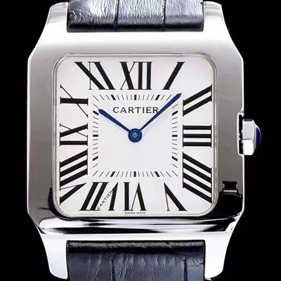 홍콩명품 [까르띠에] 남성용 산토스 시리즈 블랙 다이얼 쿼츠 무브먼트 CAR0005  