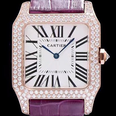 홍콩명품 [까르띠에] 남성용 산토스 시리즈 화이트 다이얼 쿼츠 무브먼트 CAR0008  