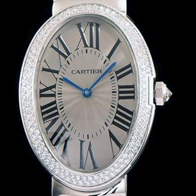 홍콩명품 [까르띠에] 여성용 베누아 스위스 쿼츠 다이아몬드 실버 베젤 그레이 다이얼 CAR0010  