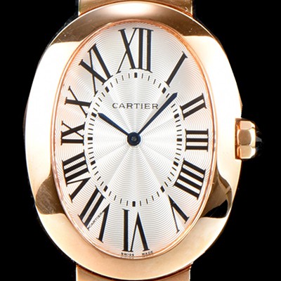 홍콩명품 [까르띠에] 여성용 베누아 워치 W8000005 라지 모델 18K 로즈골드 화이트 다이얼 스위스 쿼츠 무브먼트 CAR0050  