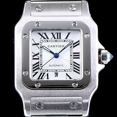 홍콩명품 [까르띠에] 여성용 산토스 시리즈 W20055D6 화이트 다이얼 오토매틱 무브먼트 CAR0100  