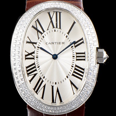홍콩명품 [까르띠에] 여성용 베누아 스위스 쿼츠 쥬얼리 베젤 화이트 다이얼 CAR0344  