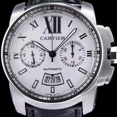 홍콩명품 [까르띠에] 남성용 칼리브더 까르띠에 화이트 다이얼 오토매틱 무브먼트 CAR0017  